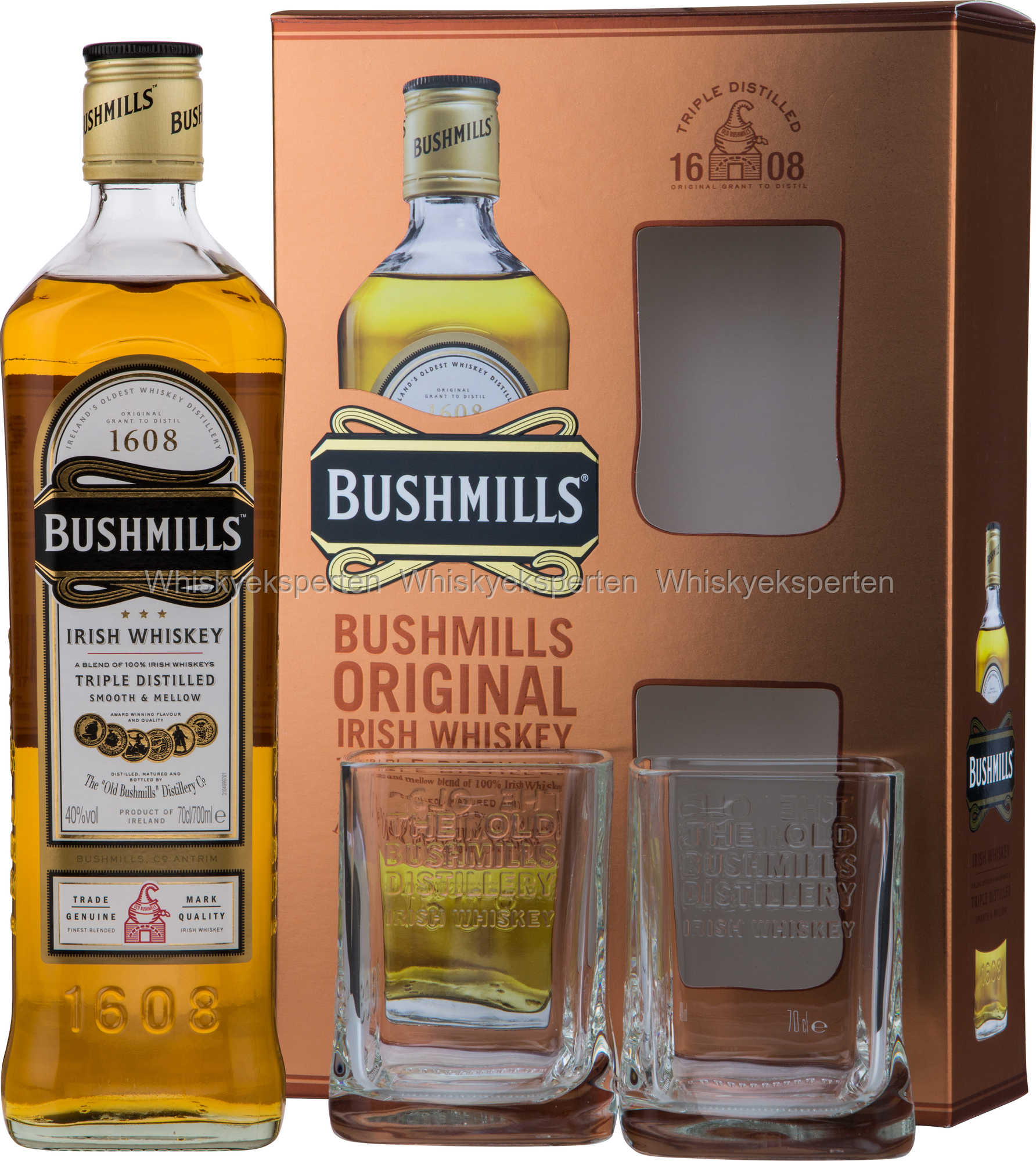 Bushmills Original Whisky Gavepakke 2 Glas