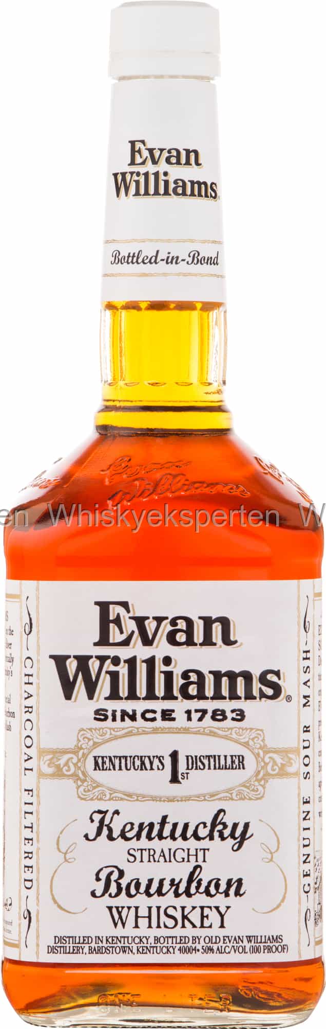 Evan Williams White Label BottledinBond Bourbon Whisky (1 Liter)