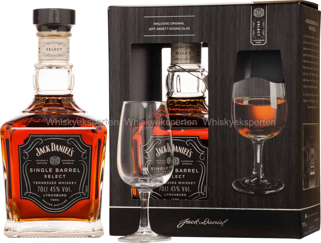 Jack Daniels Single Barrel Gave Sæt / 1 Glas Whisky