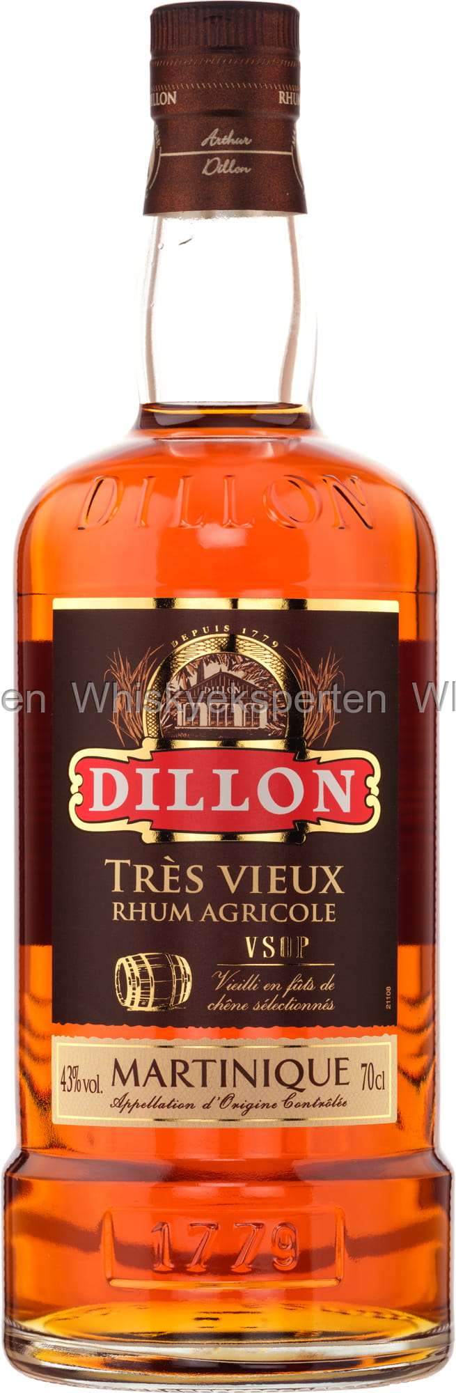 Dillon Rhum Blanc Agricole 43% 70 cl, 43%